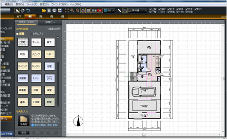 マイホームデザイナーで作成した間取り（１階）