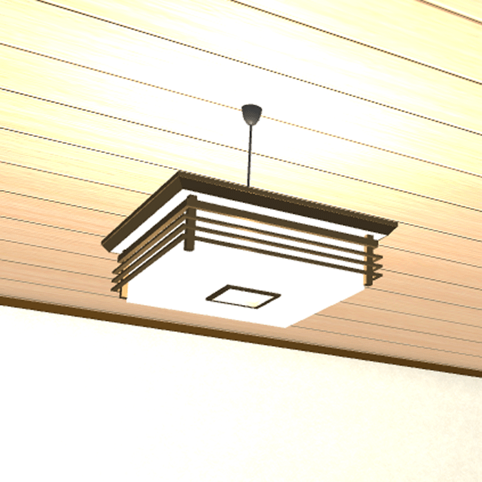 角型ペンダントライト（丸型管）