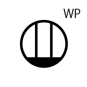 防水コンセント記号図面記号