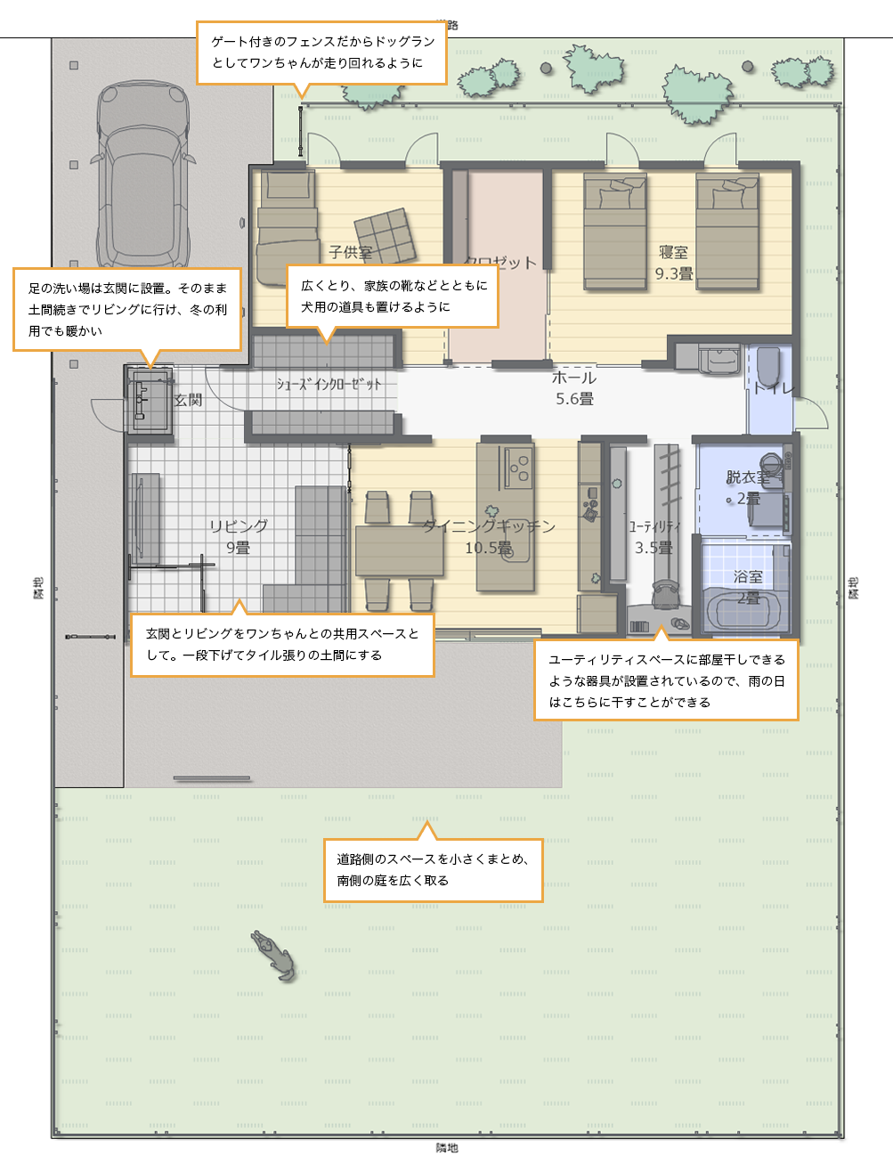 犬と暮らす間取り