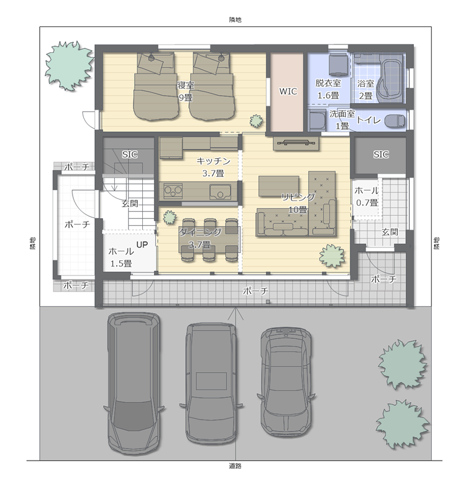 二世帯住宅の間取り