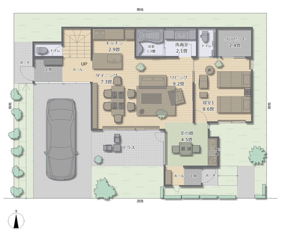 二世帯住宅の間取り