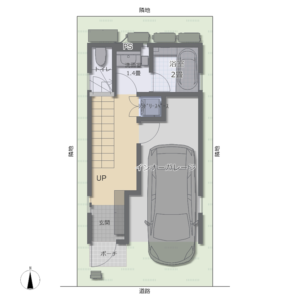 共働き夫婦の間取り(狭小住宅の間取り)