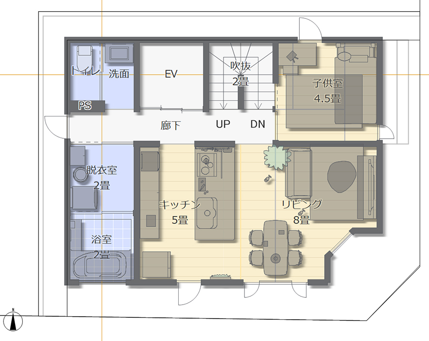 アウトドアが楽しめる一戸建ての間取