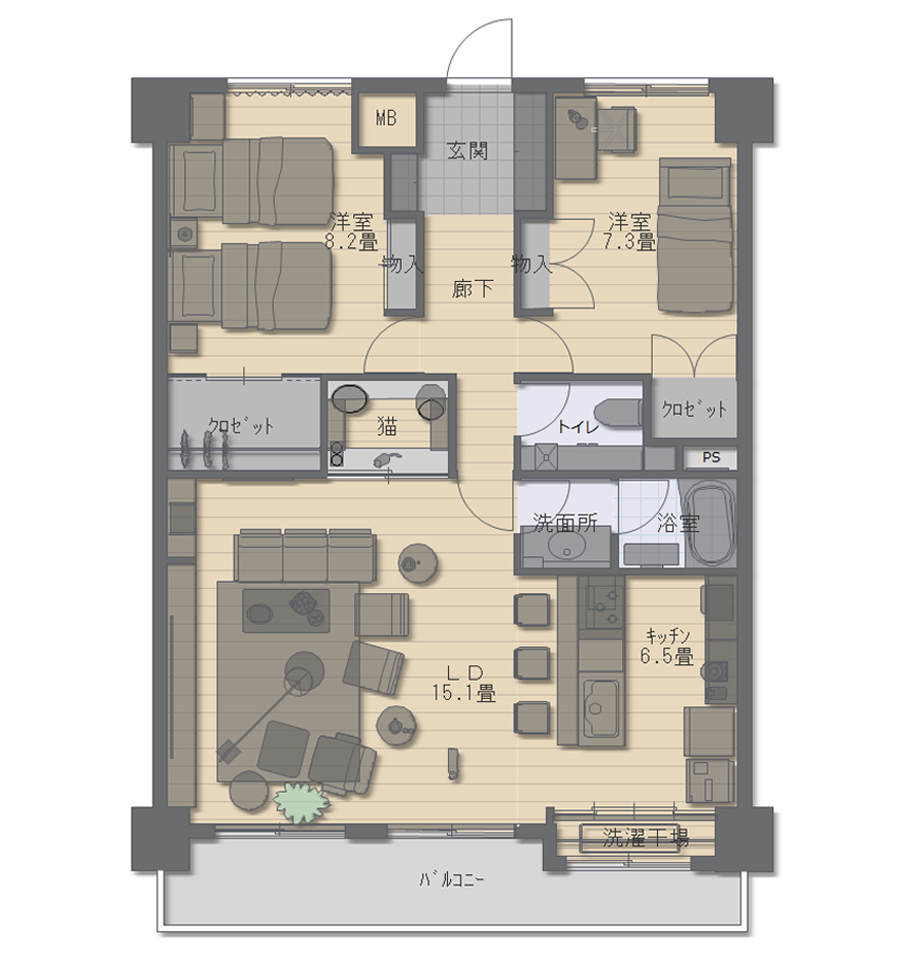 リフォーム後の間取り