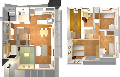 マイホームデザイナー活用事例「間取りと外観検討に大活躍しました。」・間取り
