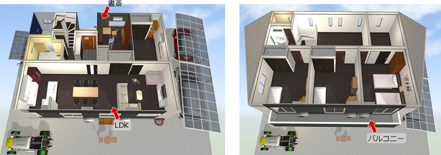 マイホームデザイナー活用事例「絵にかいたような家」・間取り