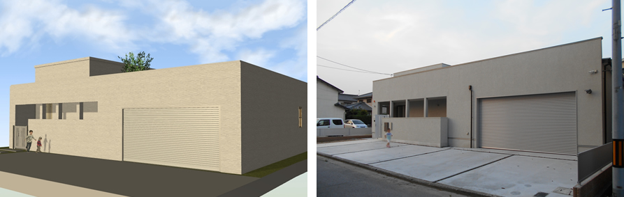 マイホームデザイナー活用事例「素人にもイメージ通りに作成できます」・外観イメージと完成写真