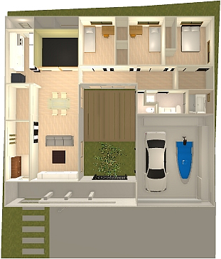 マイホームデザイナー活用事例「素人にもイメージ通りに作成できます」・間取り