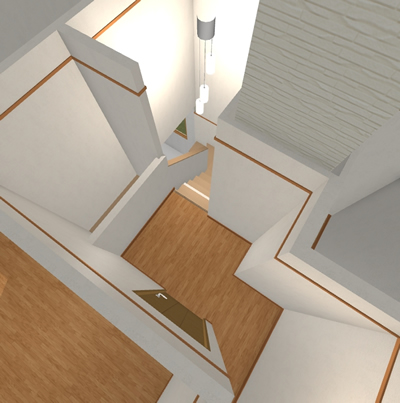 マイホームデザイナー活用事例「家族が一つになれる家」内観