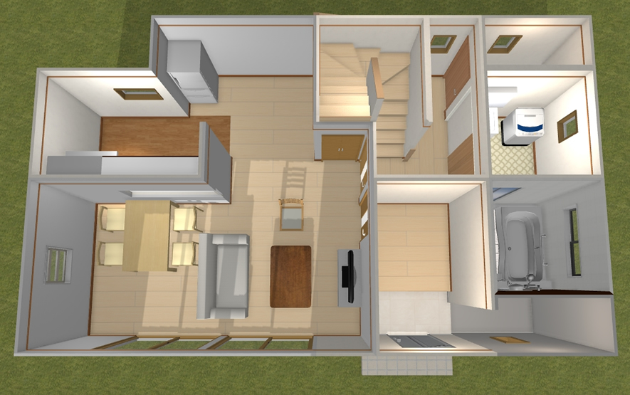 マイホームデザイナー活用事例「建築条件付き土地での間取り検討に利用」内観