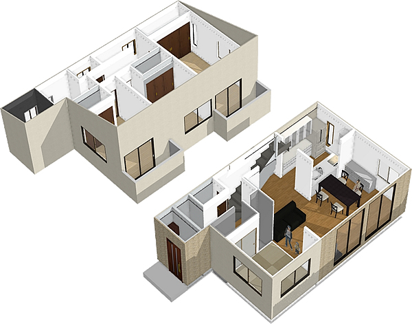 マイホームデザイナー活用事例「夢のマイホーム」室内イメージ
