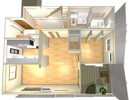マイホームデザイナー活用事例「我が家」室内のイメージ