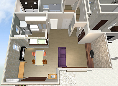 マイホームデザイナー活用事例「新築住宅4LDK」マイホームデザイナーで作成したイメージ