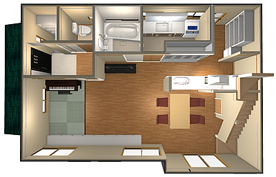 マイホームデザイナー活用事例「こだわりの我が家」室内イメージ