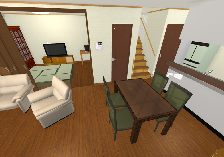 マイホームデザイナー活用事例「2世帯、、、大っきくなっちゃった。」室内イメージ