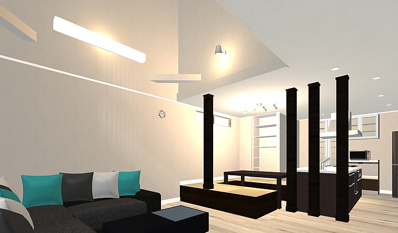 マイホームデザイナー活用事例「夢のマイホーム」完成写真と外観イメージ