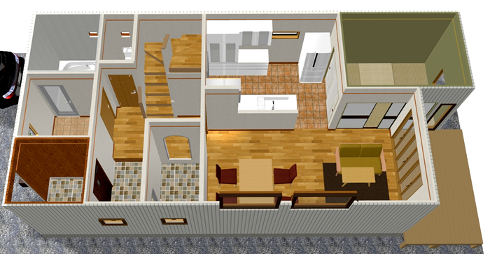 マイホームデザイナー活用事例「シンプルナチュラルな家」完成写真