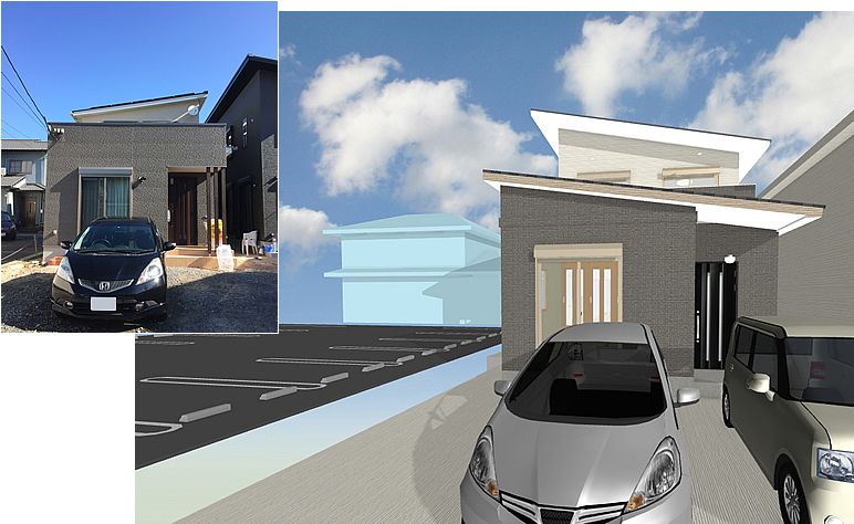 マイホームデザイナー活用事例「ホームパーティーができる家」完成写真