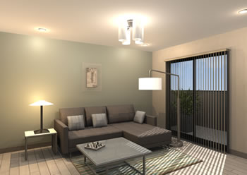 シックスタイルの照明