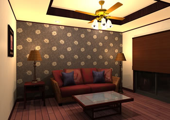 アジアンスタイルの照明