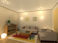 ダウンライト+ブラケット+フロアライト