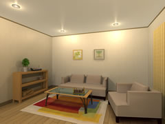 天井の照明（ダウンライト）