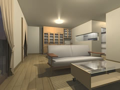 シーリング2つ（画面手前の天井にもシーリングあり）