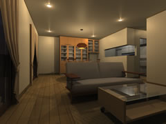 ペンダントとダウンライト（シーリングなし）