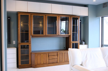 リビング飾り棚と造付け家具（竣工写真）