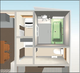 現況水廻り立体表示