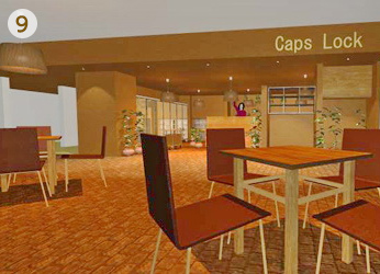 店舗パース Caps Lock