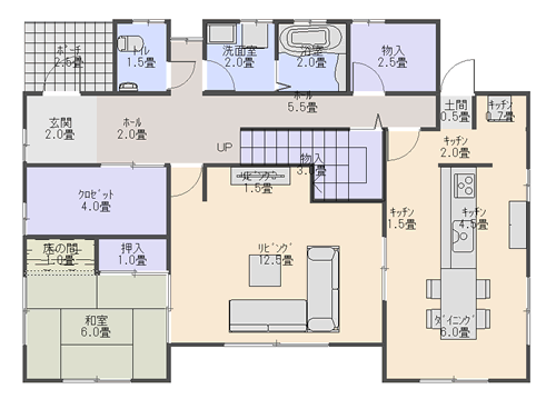 収納重視の間取り2