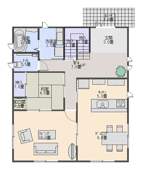 収納重視の間取り5