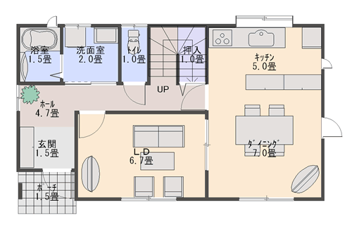 収納重視の間取り7