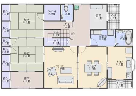 収納重視の間取り15