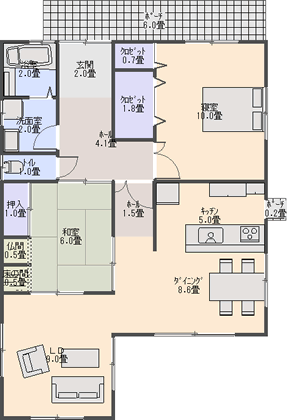 バリアフリー 平屋を重視した間取り 間取り図ダウンロード 間取り ３ｄ住宅デザインソフト ３ｄマイホームデザイナー