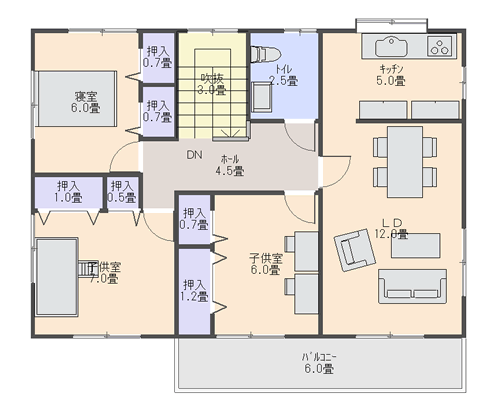 バリアフリー 分離型二世帯を重視した間取り 間取り図ダウンロード 間取り ３ｄ住宅デザインソフト ３ｄマイホームデザイナー