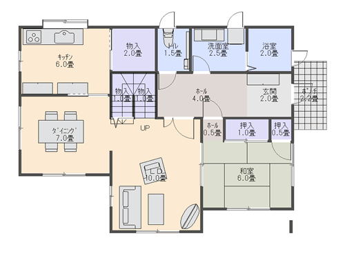 コミュニケーション重視の間取り1
