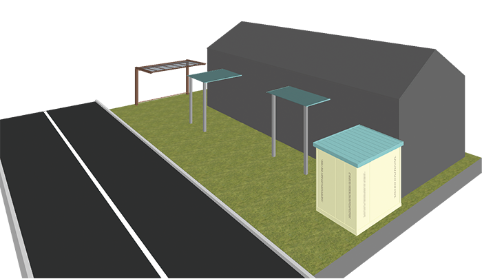 複数の建物がある場合、後退距離の算定はどのように測るのかな？