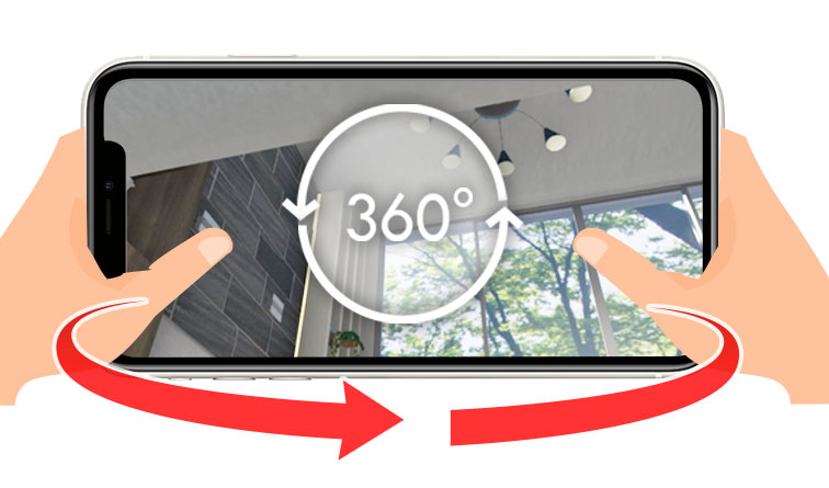 360度画像で書き出し