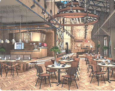 色鉛筆風・水彩画風パース