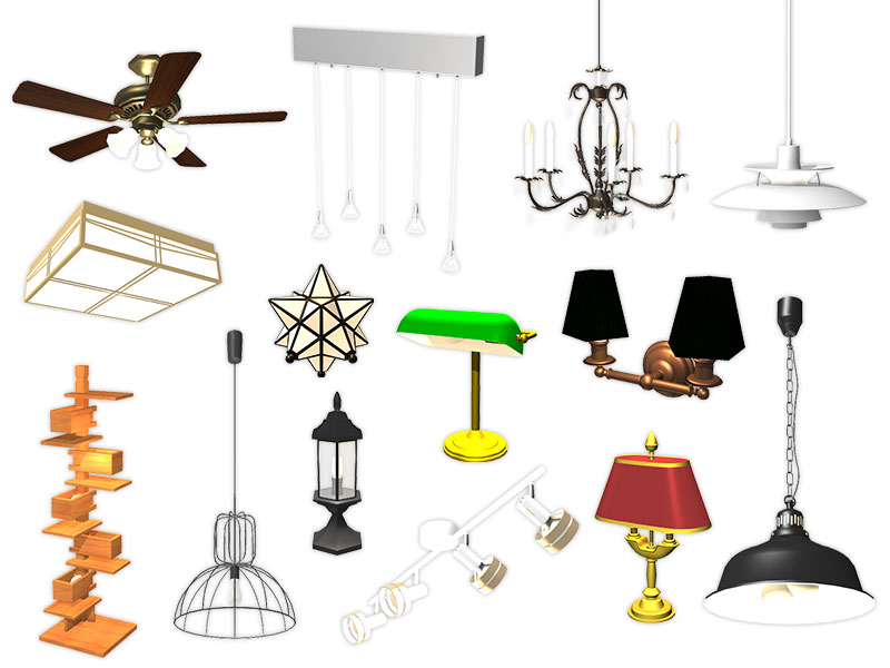 さまざまな種類の照明器具