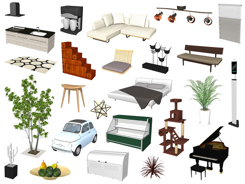 建築用データ素材を豊富に収録