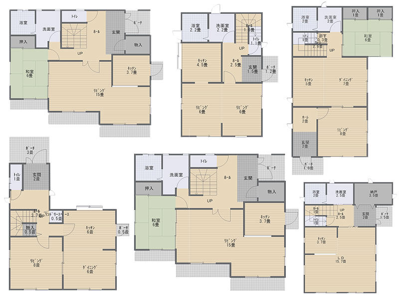 210件の間取りサンプル