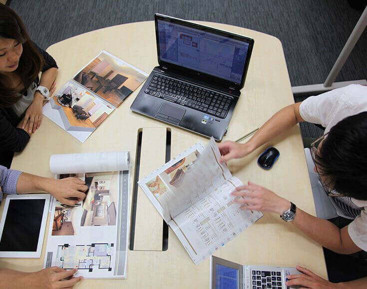 3Dアーキデザイナーを使用した打ち合わせ風景