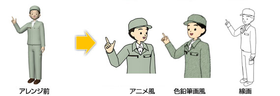 人物の無料イラスト素材 説明する社会人男性