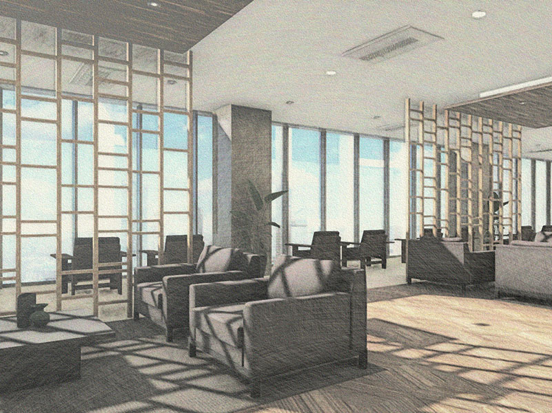 色鉛筆調、水彩調のウォークスルー動画