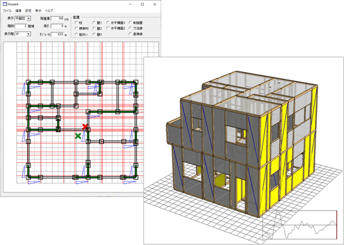 倒壊解析ソフトウェアで分析