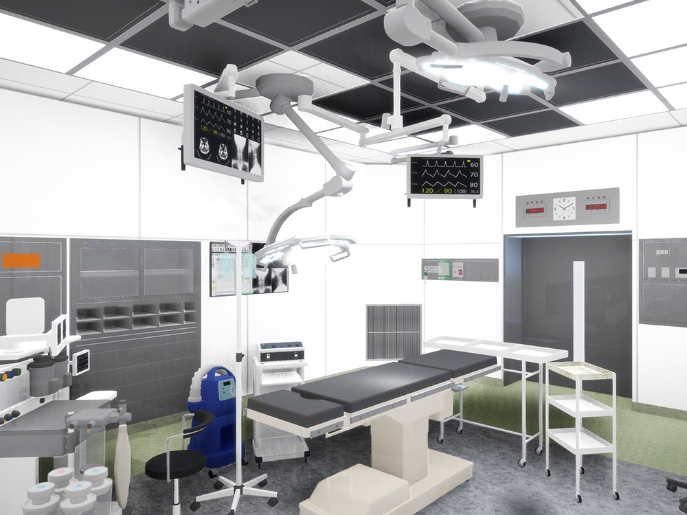 手術室 出力サンプル 医療 福祉施設レイアウト シミュレーションソフト 3d医療施設デザイナー メガソフト